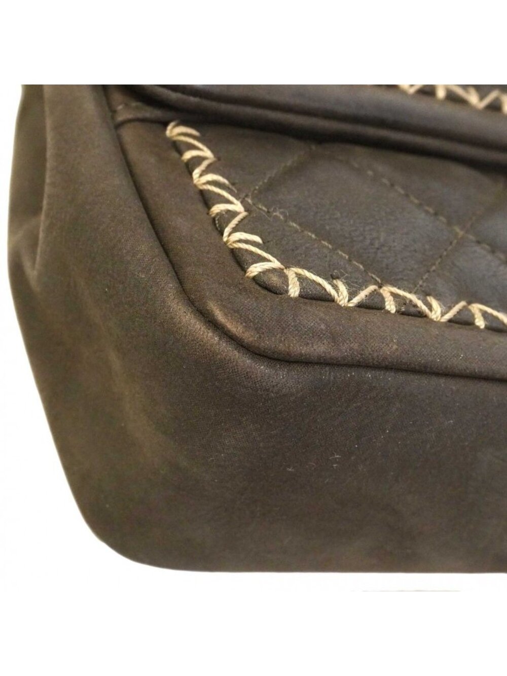 Chanel Shoulder Bag Quilted Lambskin Brown Gold - Picture 7 of 10